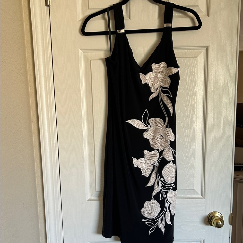 Elegant Black Floral Dress
